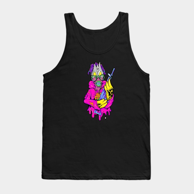 Dope masked off Slluks character is ready for war illustration Tank Top by slluks_shop